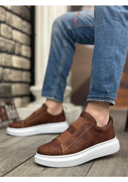 ET0307 Kalın Yüksek Taban Çift Bant Taba Beyaz Erkek Ayakkabı fiyatları