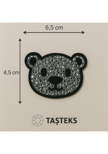 Taşlı Ütülenebilen Veya Sticker Olarak Kullanılabilen Ayı Modeli