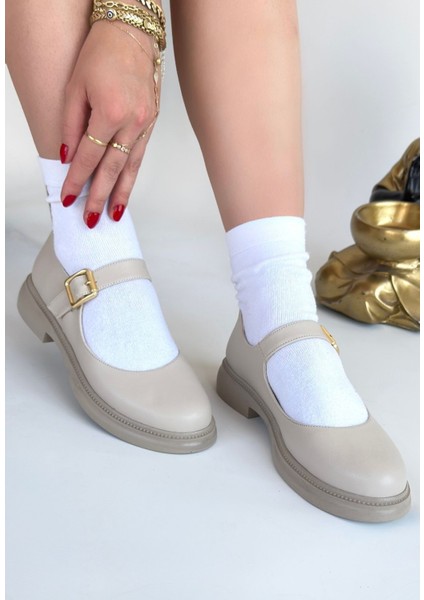 Bej Cilt Oxford Ayakkabı fiyatları