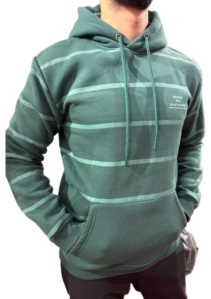 Lastman 3 Iplik Kapşonlu Sweatshirt Yeşil