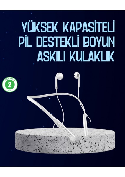Zengezur USB Şarjlı Uzun Ömürlü Boyun Askılı Bluetooth Kulaklık