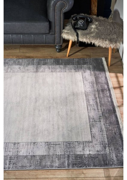 Serenity 7811 Gri - Viskon Dokuma Halı | Modern Salon Halısı