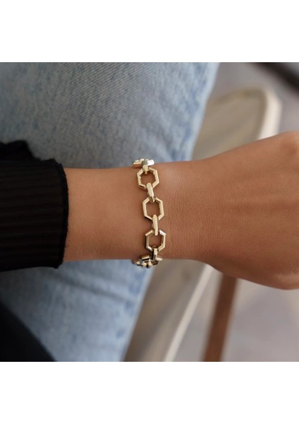 Altıgen Altın Bileklik