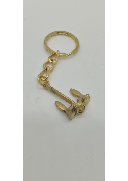 Pirinç Döküm Çıpa Simus Anahtarlık 3,5 cm