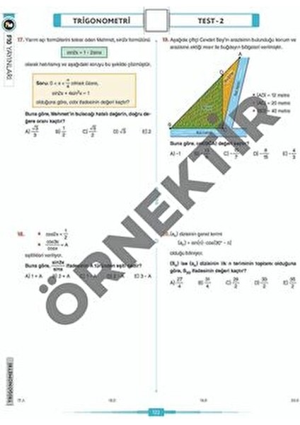 Trigonometri Video Ders Kitabı 128 Sayfa Üniversite Sınavına Hazırlık İçin F10 Yayınları