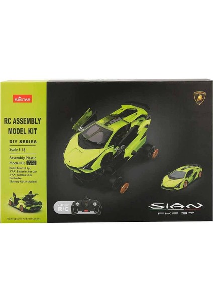 1:18 Lamborghini Sian Fkp 37 Uzaktan Kumandalı Model Araç Montaj Kiti