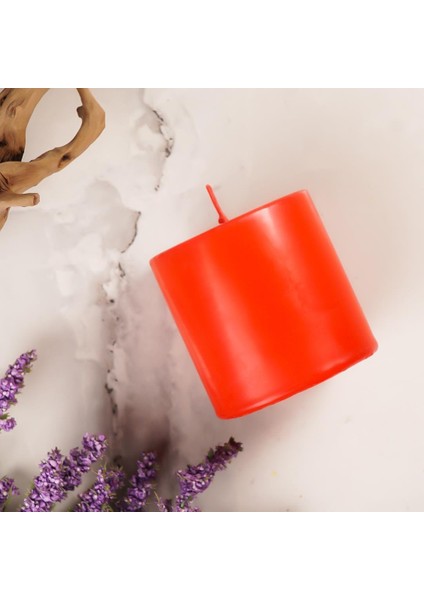 7x7 cm Kırmızı Silindir Mum fiyatları