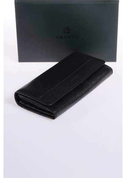 Hakiki Deri Kadın Cüzdan Siyah 2615 fiyatları