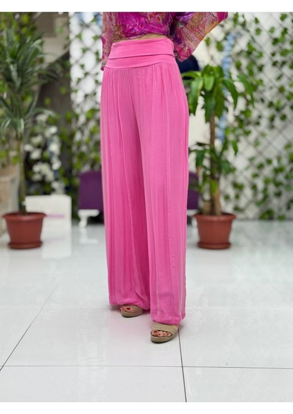 NCC2030021 Italyan Ipek Pantolon Pembe