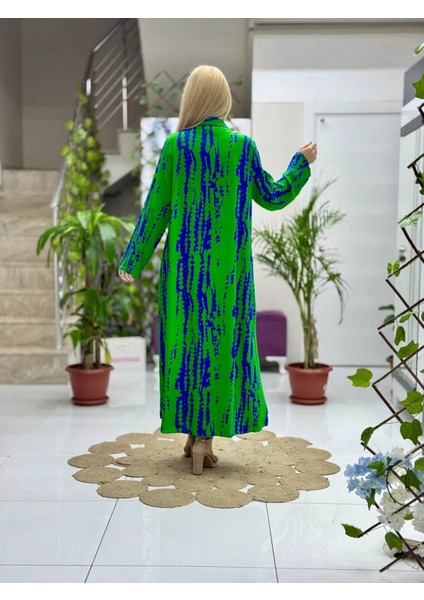 SLN31120 Pamuk Viskon Boydan Düğmeli Uzun Selin Elbise fiyatları