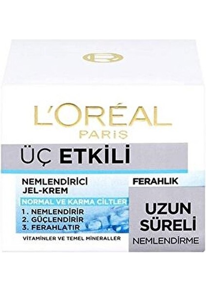 L'oreal Paris Üç Etkili Nemlendirici Jel Krem 50 ml