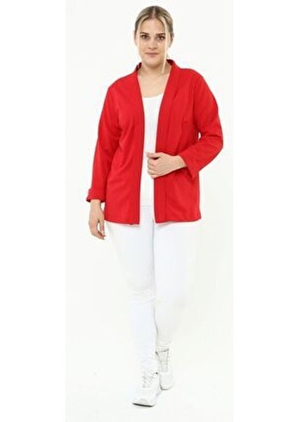 Büyük Beden Kırmızı Ceket