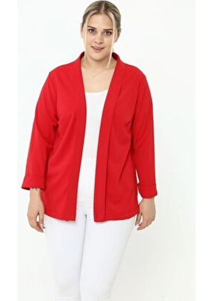 Büyük Beden Kırmızı Ceket