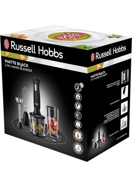 Matte Black 3'ü 1 Arada El Blenderı