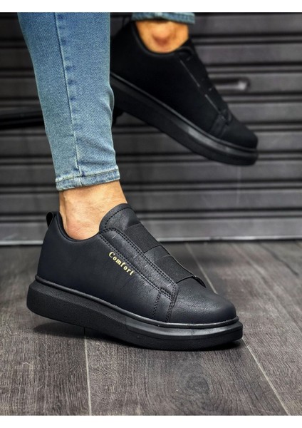 Jack&lion Erkek Siyah Sneaker Yüksek Taban Ayakkabı