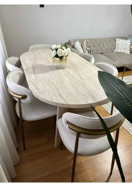 Lux Masa Takımı Ahşap Masa Takımı 6 Kişilik Masa Sandalye Takımı fırsatları