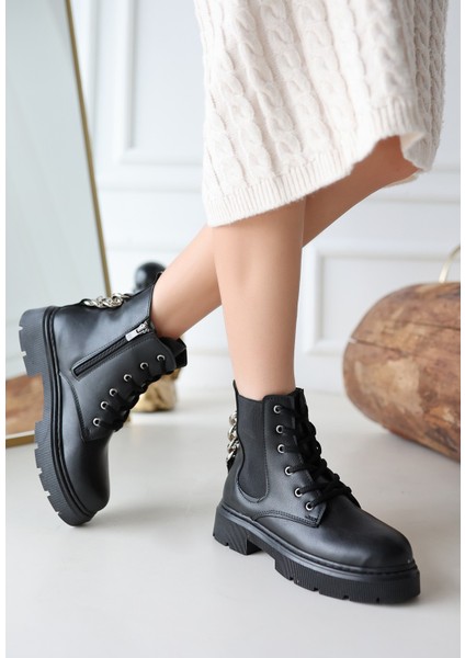 Siyah Cilt Bağcıklı Bot fiyatları