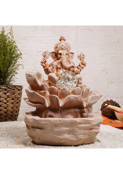 Zen Ganesha Temalı Beyaz Su Şişesi