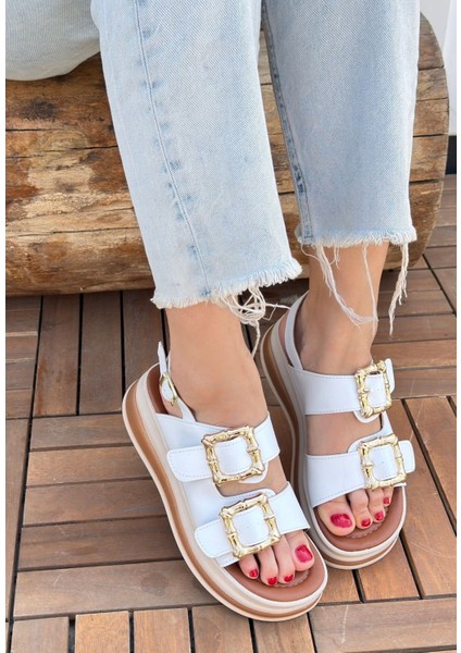 Beyaz Cilt Sandalet modelleri