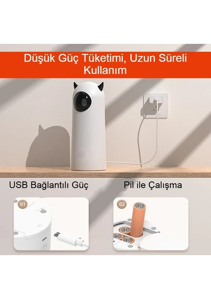 Evcil Hayvan Lazer Oyuncağı Otomatik Dönen, Usb/pilli, 4 Modlu Kedi Köpek Eğlencesi fiyatları