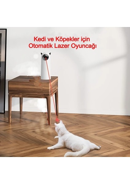 Evcil Hayvan Lazer Oyuncağı Otomatik Dönen, Usb/pilli, 4 Modlu Kedi Köpek Eğlencesi modelleri