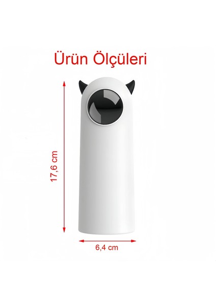 Evcil Hayvan Lazer Oyuncağı Otomatik Dönen, Usb/pilli, 4 Modlu Kedi Köpek Eğlencesi
