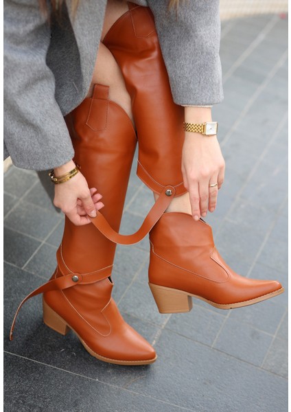 Taba Cilt Tak Çıkar Topuklu Bot ve Çizme fırsatları