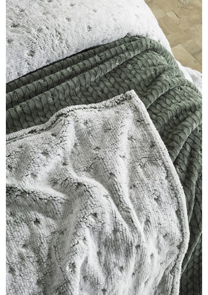 Alora Battaniye Çift Kişilik Koyu Yeşil indirimleri