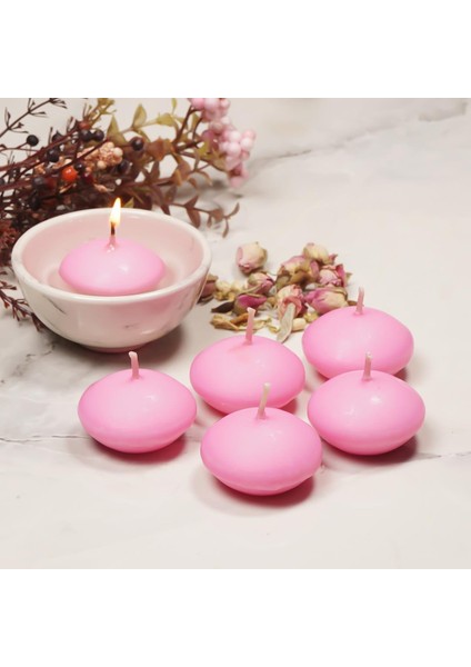 Pembe Suda Yüzen Mum modelleri