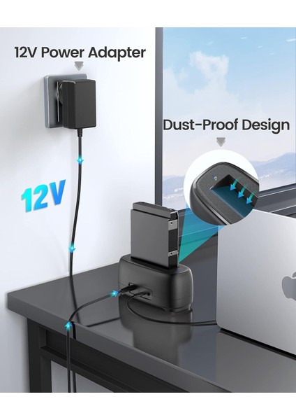 6819C3 Sata 2.5"/3.5" Yuvalı, Kolay Klon, Type-C To USB-A,10GBPS USB 3.2,tak Çalıştır,dock Istasyon indirimleri