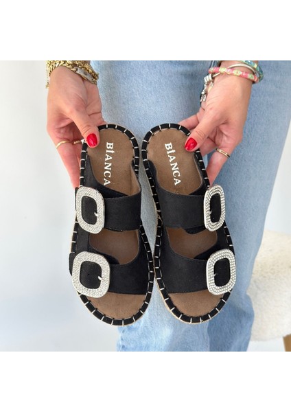 Siyah Nubuk Tokalı Terlik fırsatları