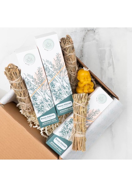 Beyaz Adaçayı Geleneksel Demet Tütsü Seti modelleri