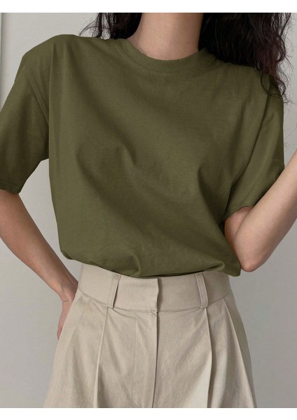 - Kadın Penye Yazlık Oversize Kısa Kollu Nefes Alan