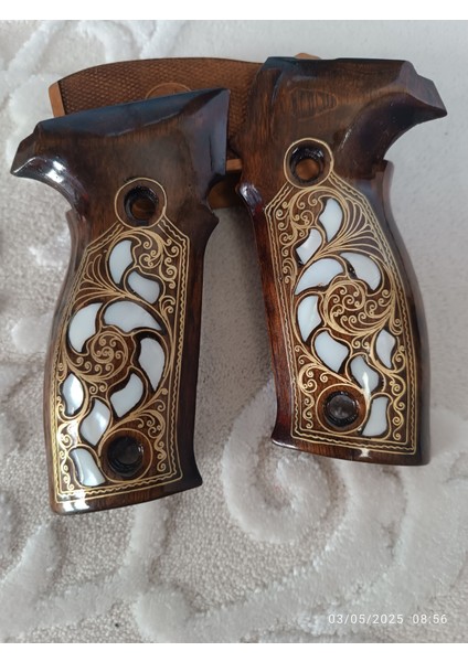 Sig Sauer P 226 Işlemeli Sedef Kakmalı Kabze