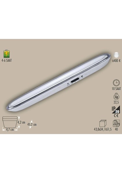 Şarjlı Işıldak 60 Led