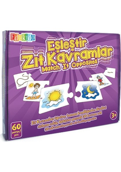 Chiva Eşleştir, Zıt Kavramlar Mukavva Puzzle - EDU-1012 modelleri