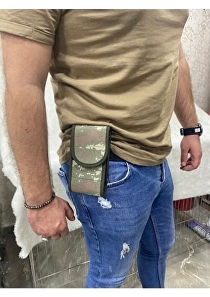 Telefonluk Kemerlik Tekstil Malzeme ile Düz Desenli Ergonomik Tasarım Erkekler İçin