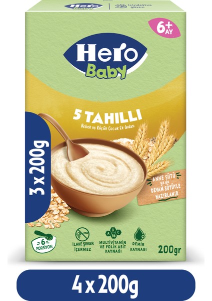 5 Tahıllı Sütsüz 200G X4