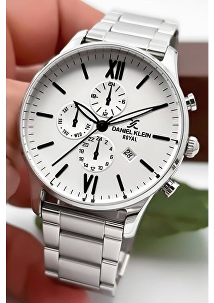 Erkek Kol Saati Takvimli Çelik Kordon Çelik Kasa Gümüş-Beyaz Renk Bileklik Hediyesi Ile fiyatları
