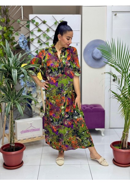 ECE616128 Pamuk Viskon Ece Elbise