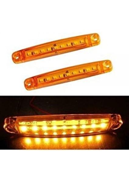 10 Adet 9 Ledli Parmak Lamba Turuncu Parmak Ledturuncu Etek Lamba LED Pozisyon Lambası fiyatları