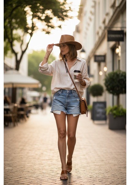 Erkek - Kadın Süet ipli Kovboy Şapkası fırsatları