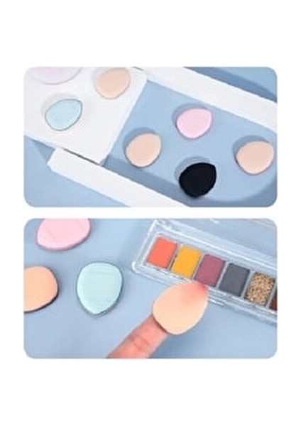 3 Adet Mini Kozmetik Puf Parmak Yüz Makyaj Sünger Kuru Islak Bez Süngeri Göz Altı Kapatıcı Concealer indirimleri