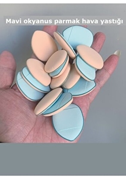 3 Adet Mini Kozmetik Puf Parmak Yüz Makyaj Sünger Kuru Islak Bez Süngeri Göz Altı Kapatıcı Concealer