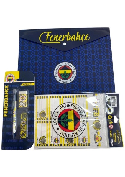 Fb 3'lü Kırtasiye Seti/dosya/kalem/etiket