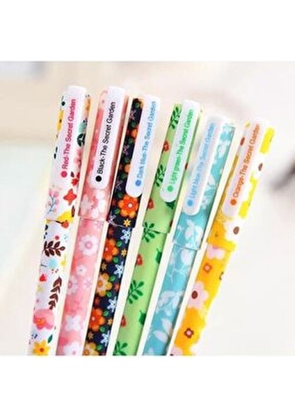 Çiçekli Renkli Kalem Seti 6lı Jel fiyatları