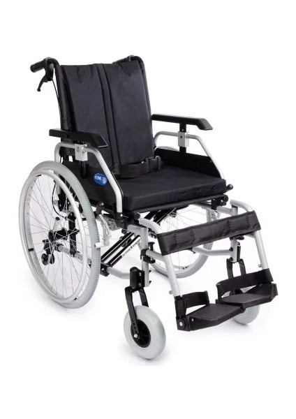 Tekerlekli Sandalye | Hafif Alüminyum Gövde, Quick Release Tekerlekli, Ayarlanabilir Oturma ve Sırt Gergili Dm-Strong 45 cm
