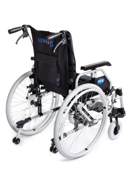 Tekerlekli Sandalye | Hafif Alüminyum Gövde, Quick Release Tekerlekli, Ayarlanabilir Oturma ve Sırt Gergili Dm-Strong 45 cm