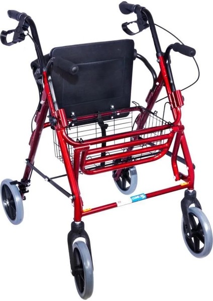 Rolatör Yürüteç | Ayak Pedallı, Transfer Sandalyeli Kullanım, Alüminyum Şase DM-9146 modelleri