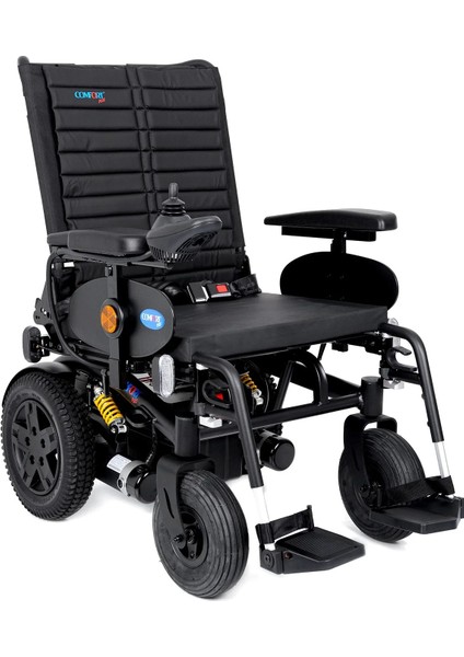 Akülü Tekerlekli Sandalye | Geniş Oturma Alanı 56 Cm, 2X450W Motor, Amortisörlü Lüks Sürüş DM-450 Luxury Xxl